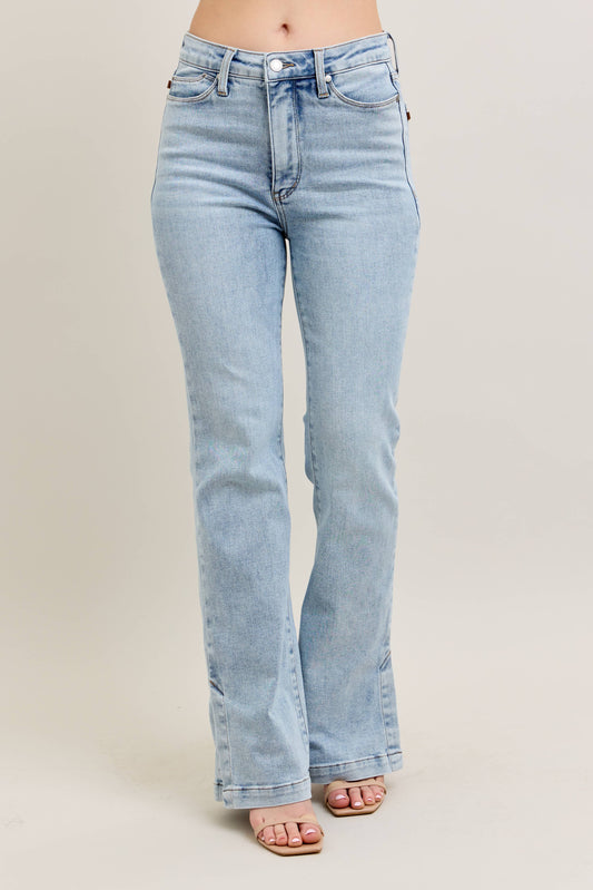 Shoreline Slit Denim | Light Wash Flares