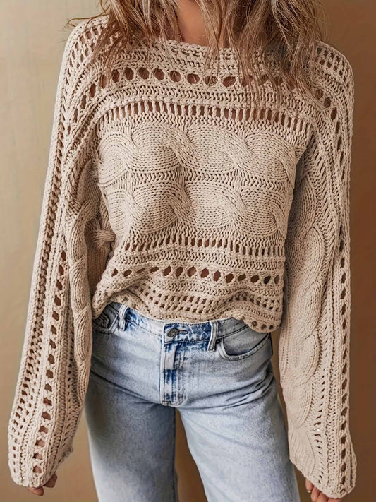 🌾 Seaside Breeze Crochet Sweater