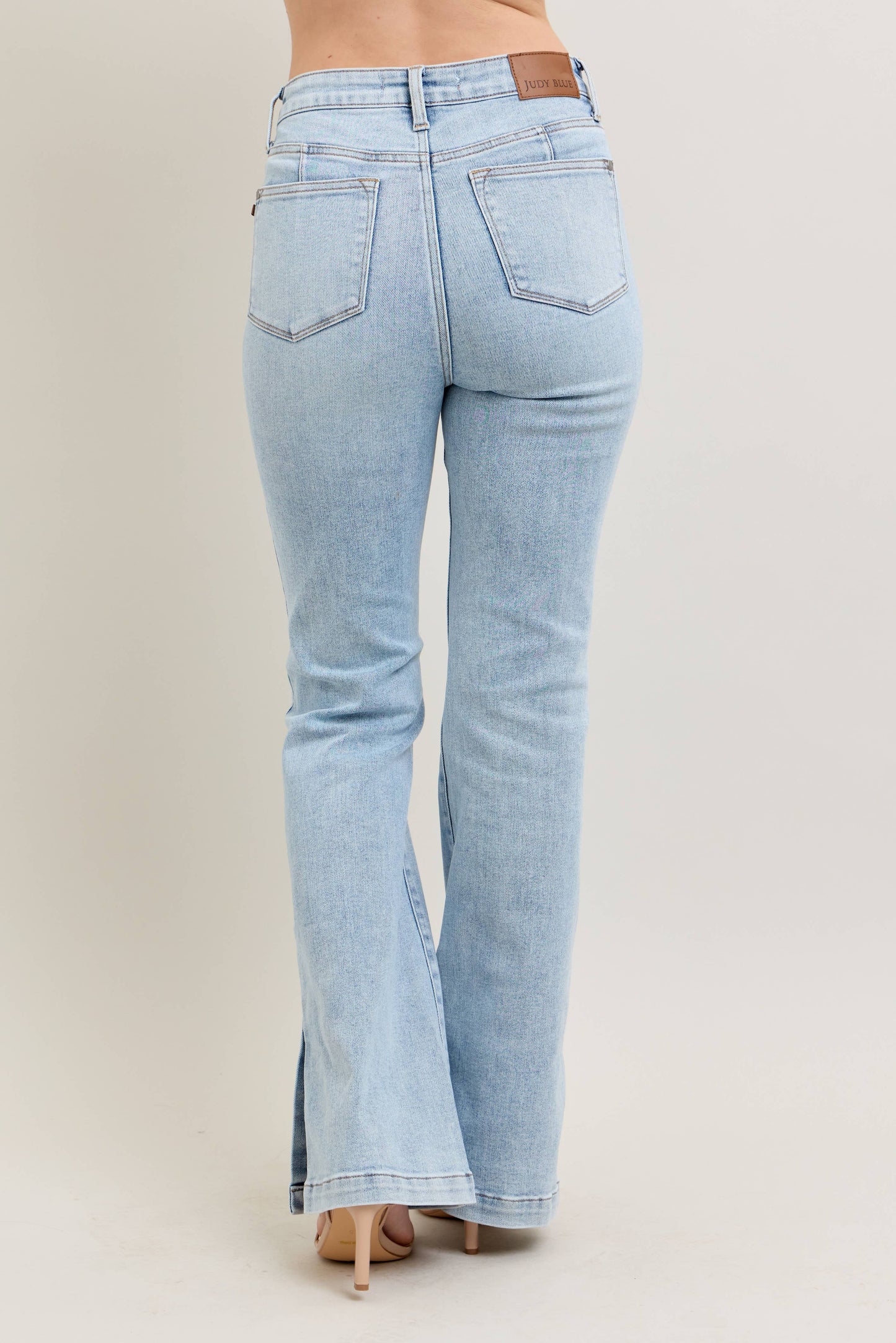 Shoreline Slit Denim | Light Wash Flares