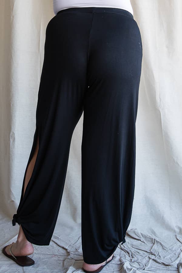 Seaside Breeze Black Plus Size Lounge Pants