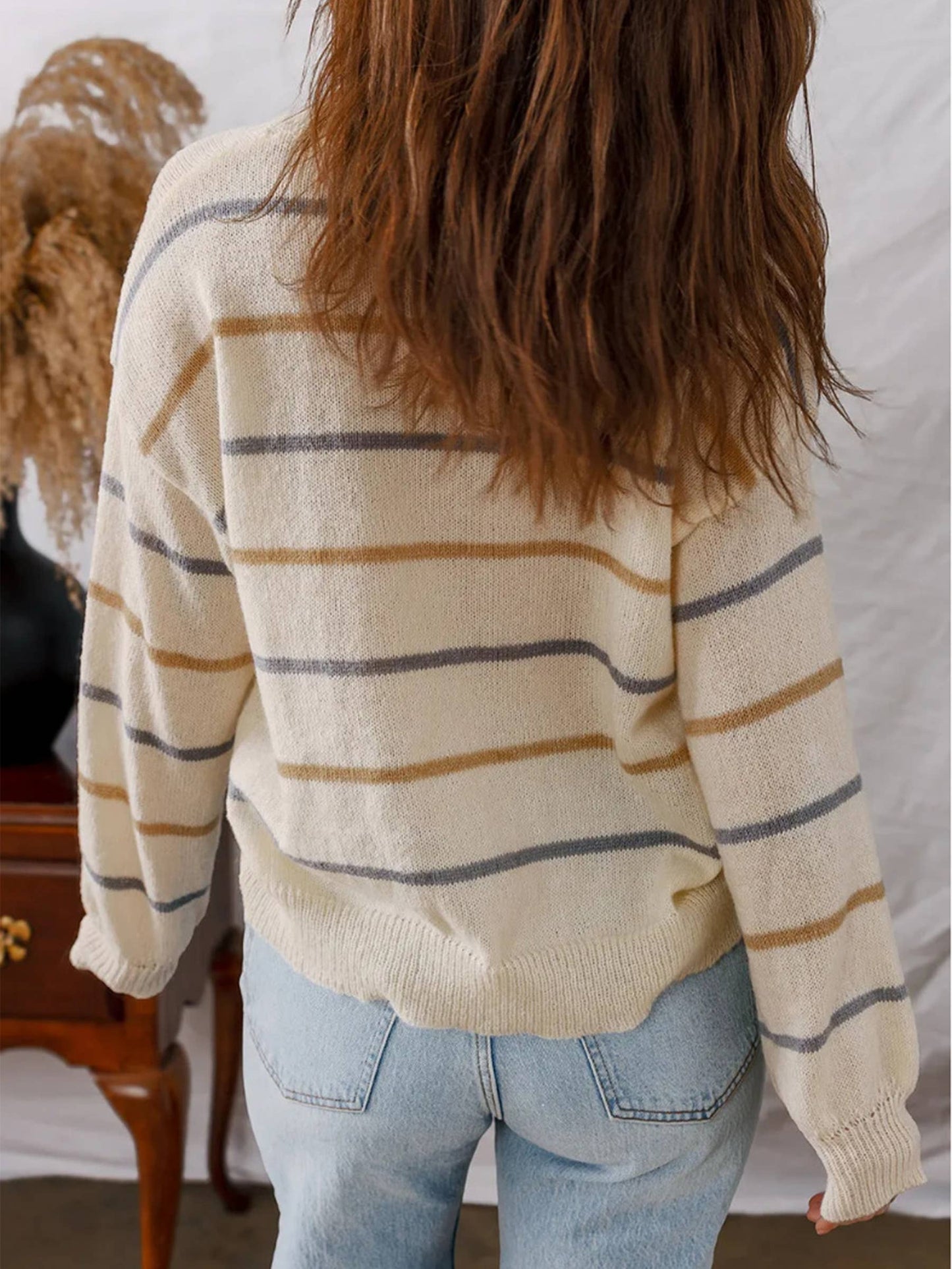 Autumn Stroll Striped Sweater