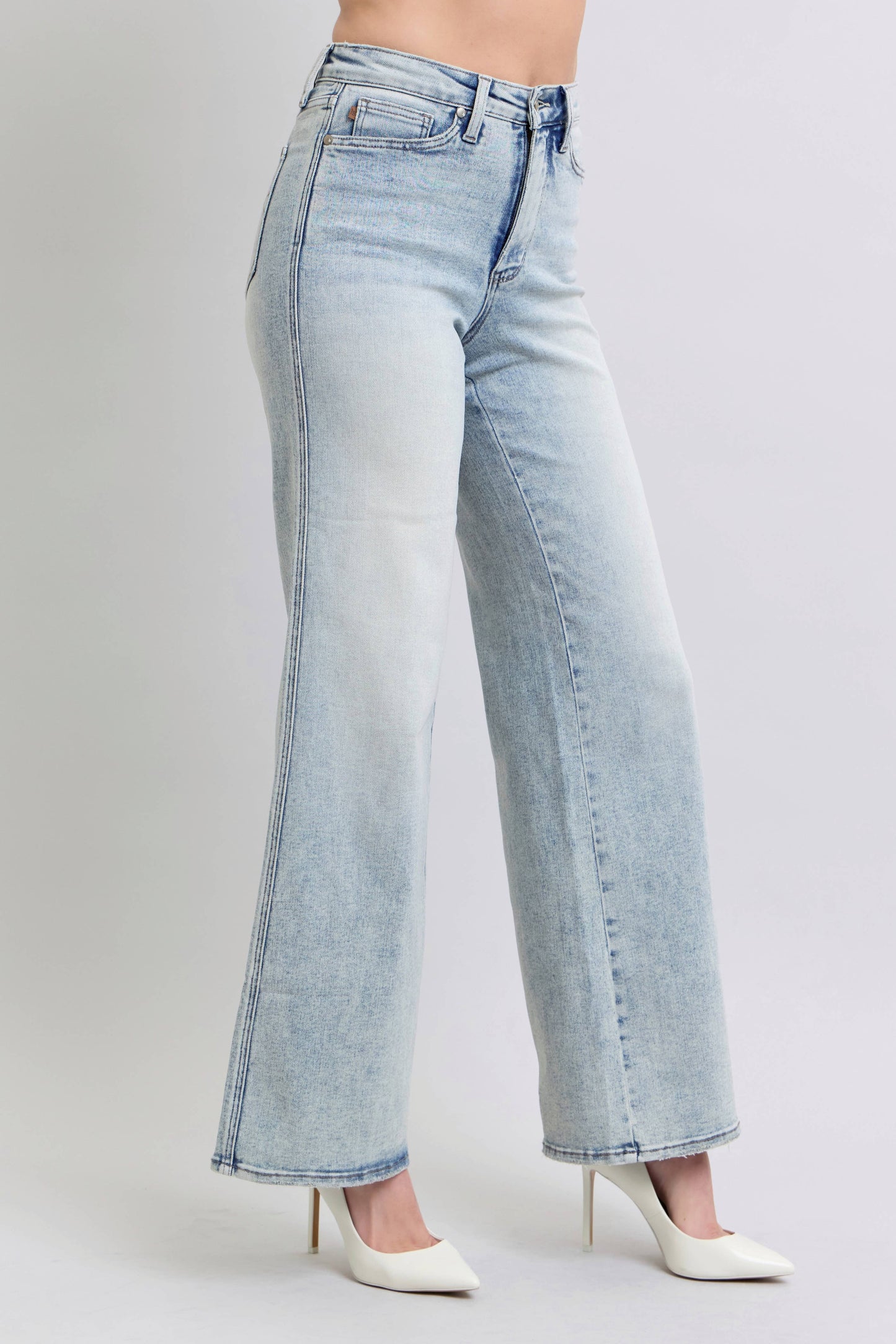Saltwater Flares | Light Wash Denim