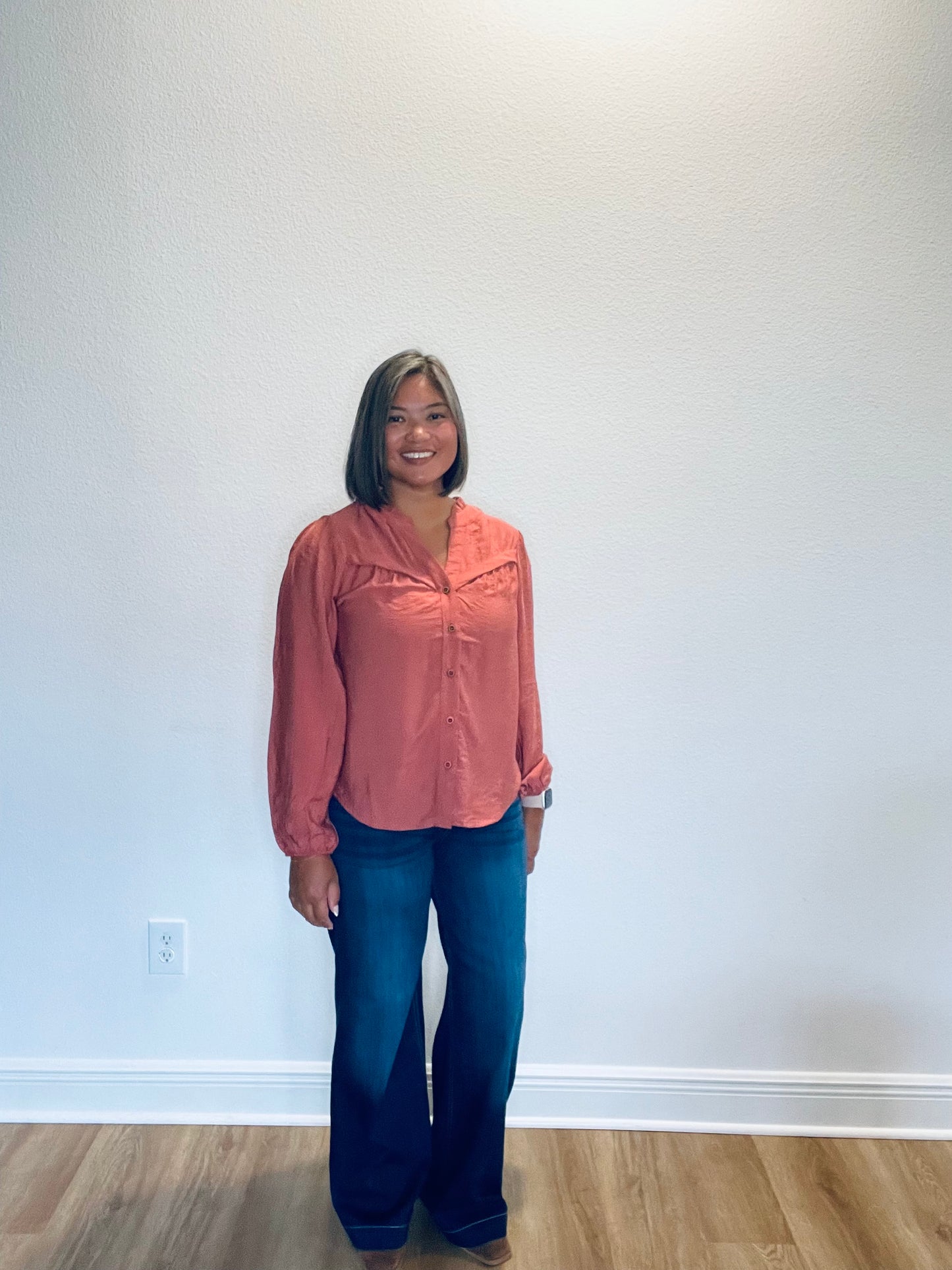 Rustwood Button Front-Blouse