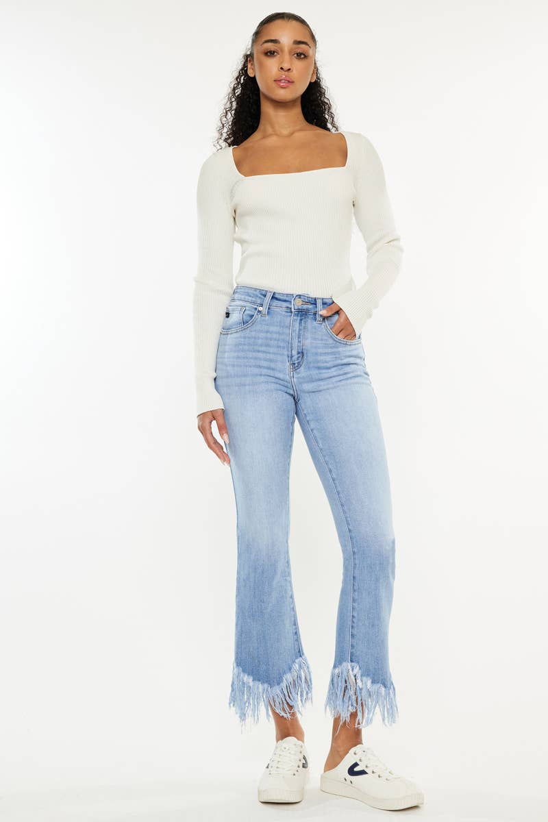 Ocean Breeze Fringe Jeans