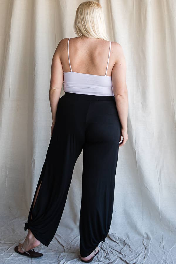 Seaside Breeze Black Plus Size Lounge Pants