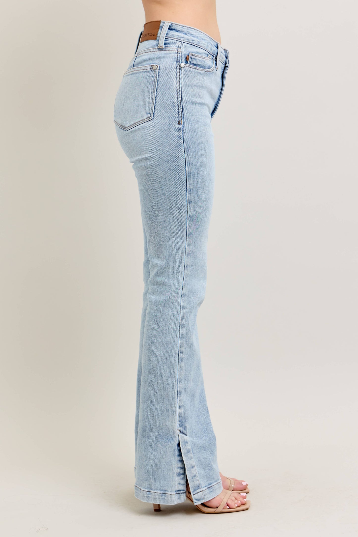 Shoreline Slit Denim | Light Wash Flares