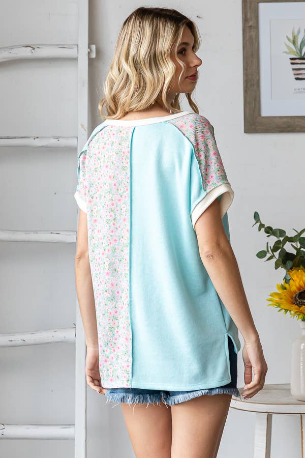 Ocean Bloom Henley Top