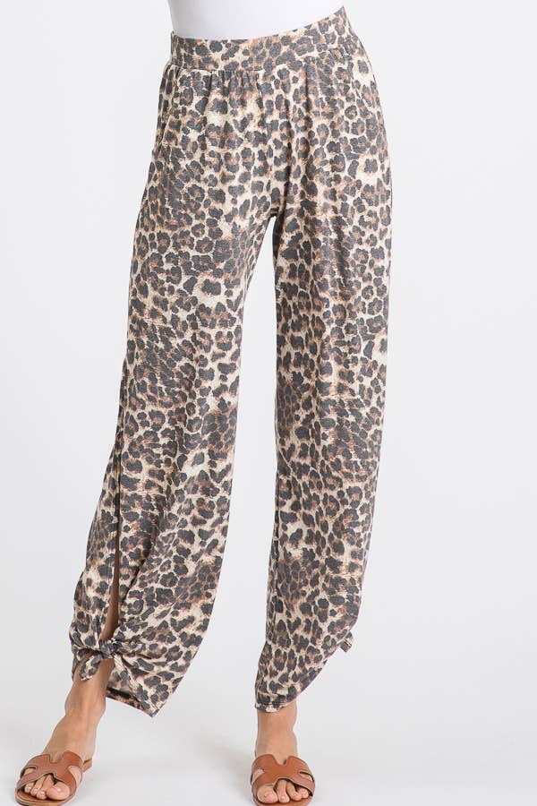 🐆Leopard Luxe Knot Pants