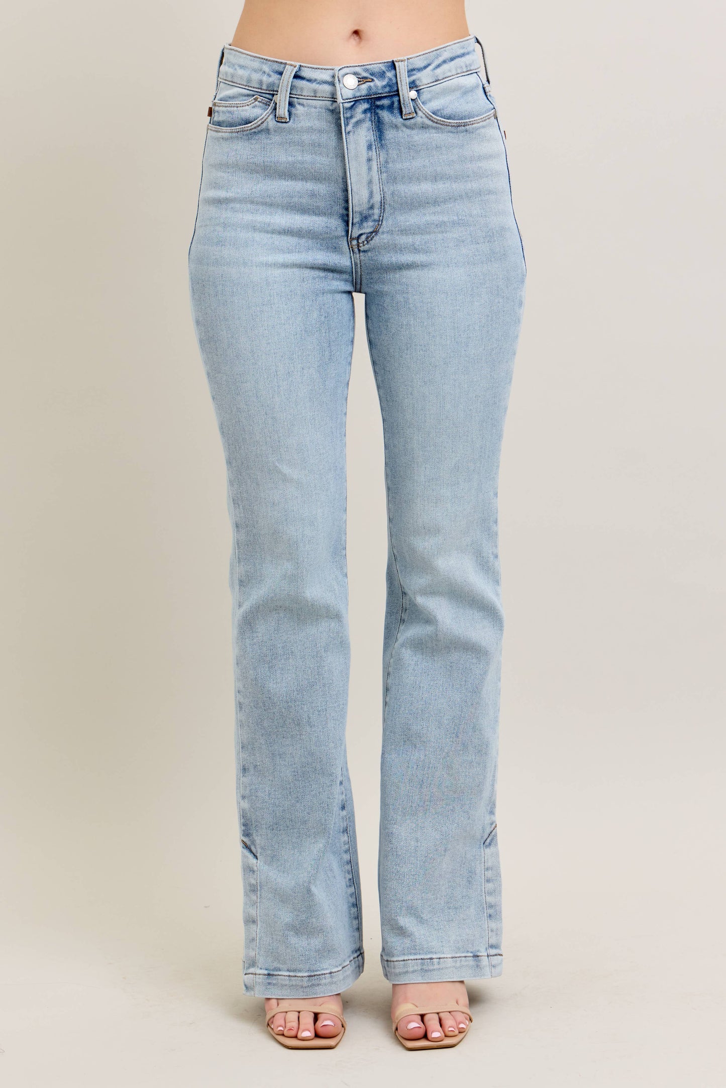Shoreline Slit Denim | Light Wash Flares