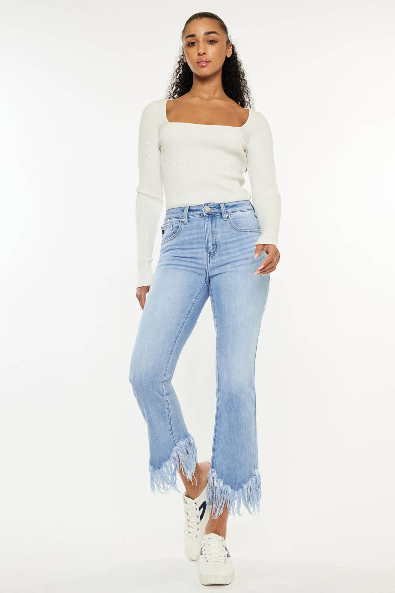Ocean Breeze Fringe Jeans