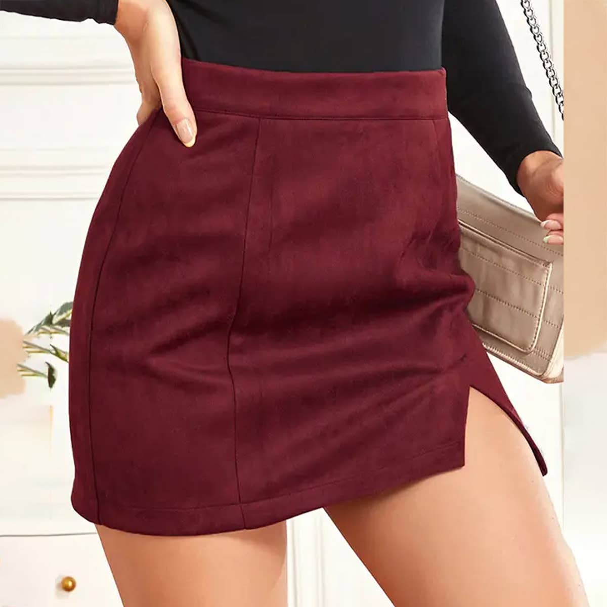 Velvet Hour Mini Skirt