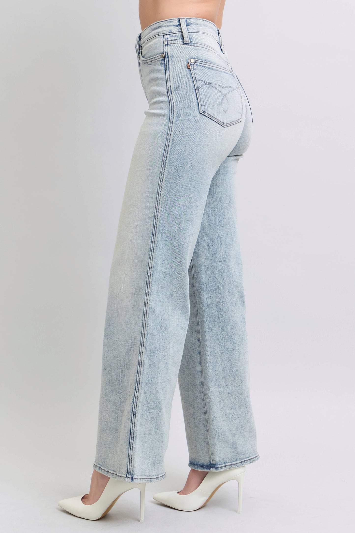 Saltwater Flares | Light Wash Denim