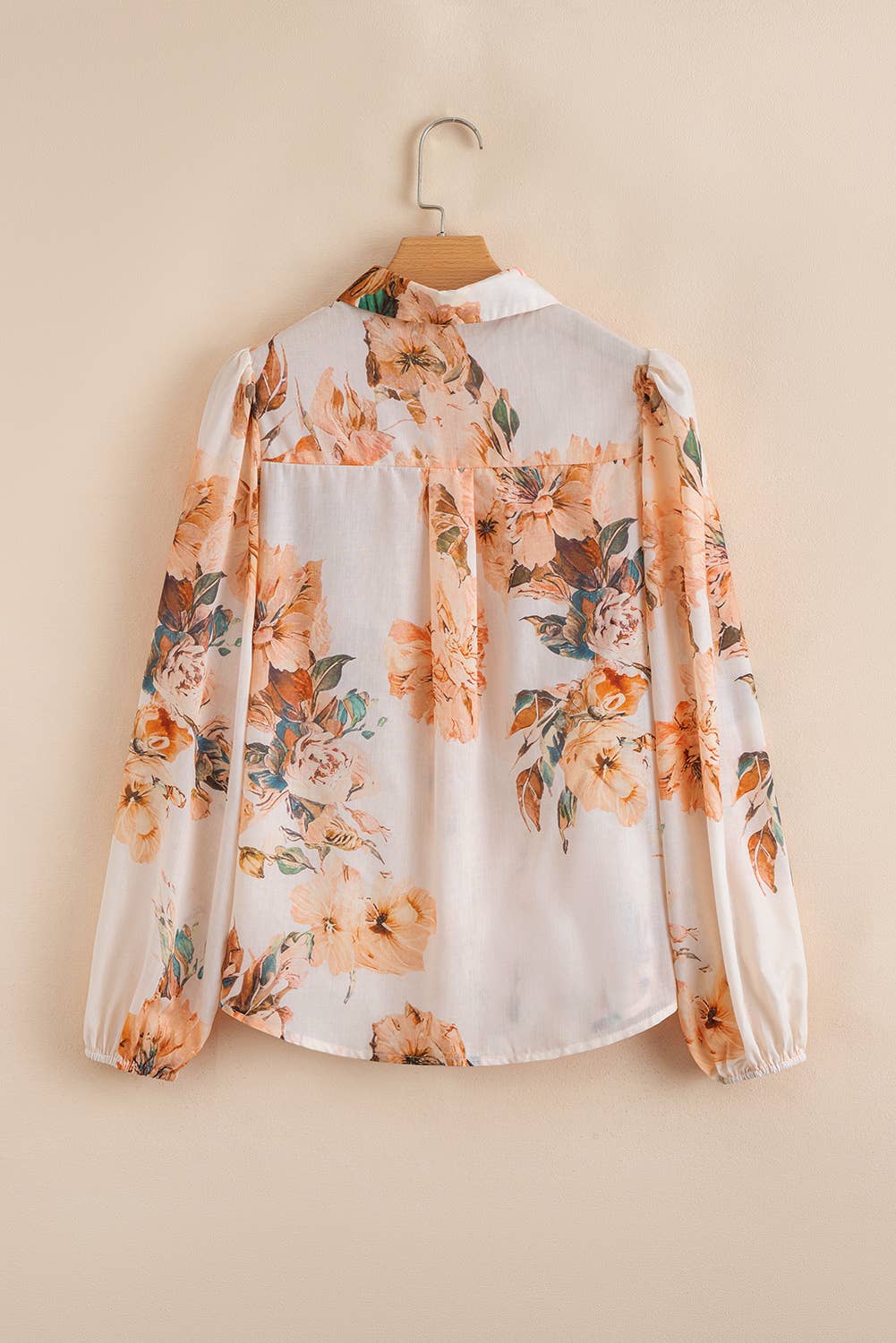 Floral Puff Sleeve Lightweight Shirt