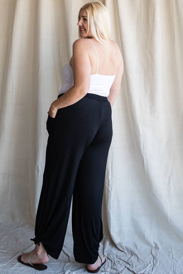 Seaside Breeze Black Plus Size Lounge Pants