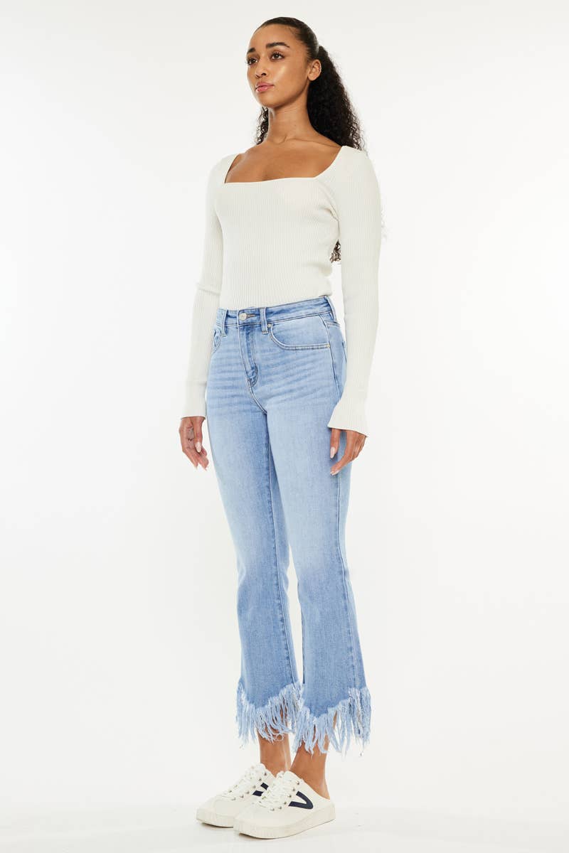 Ocean Breeze Fringe Jeans