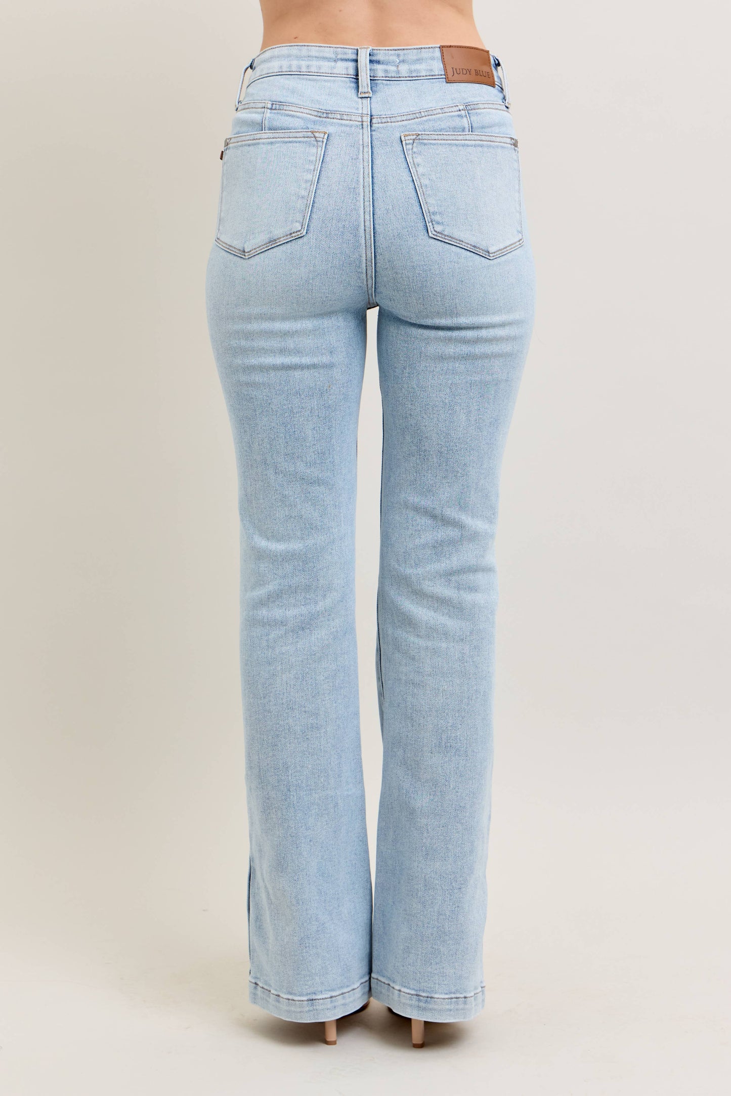 Shoreline Slit Denim | Light Wash Flares